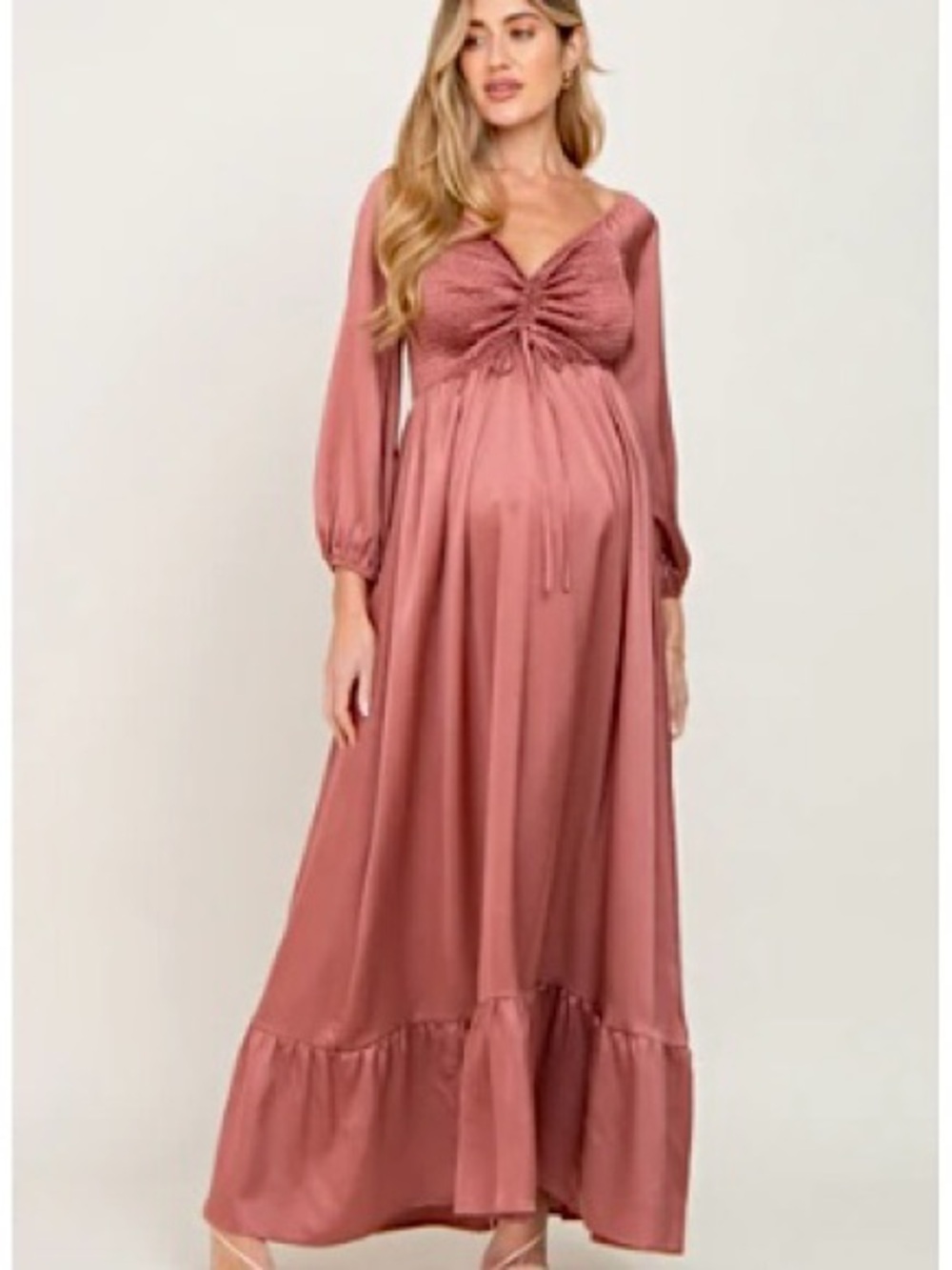 Pinkblush Dusty Rose Maxi Maternity Dress